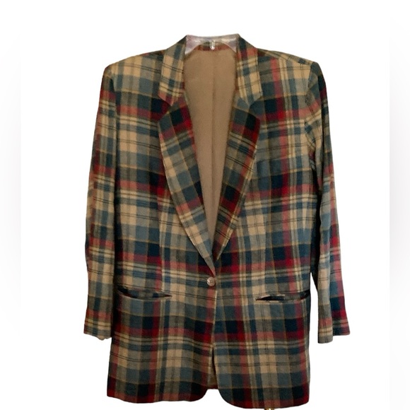 Karen Kane Linen Vintage Jacket, one button closure , functional pockets, 10 - Picture 1 of 8